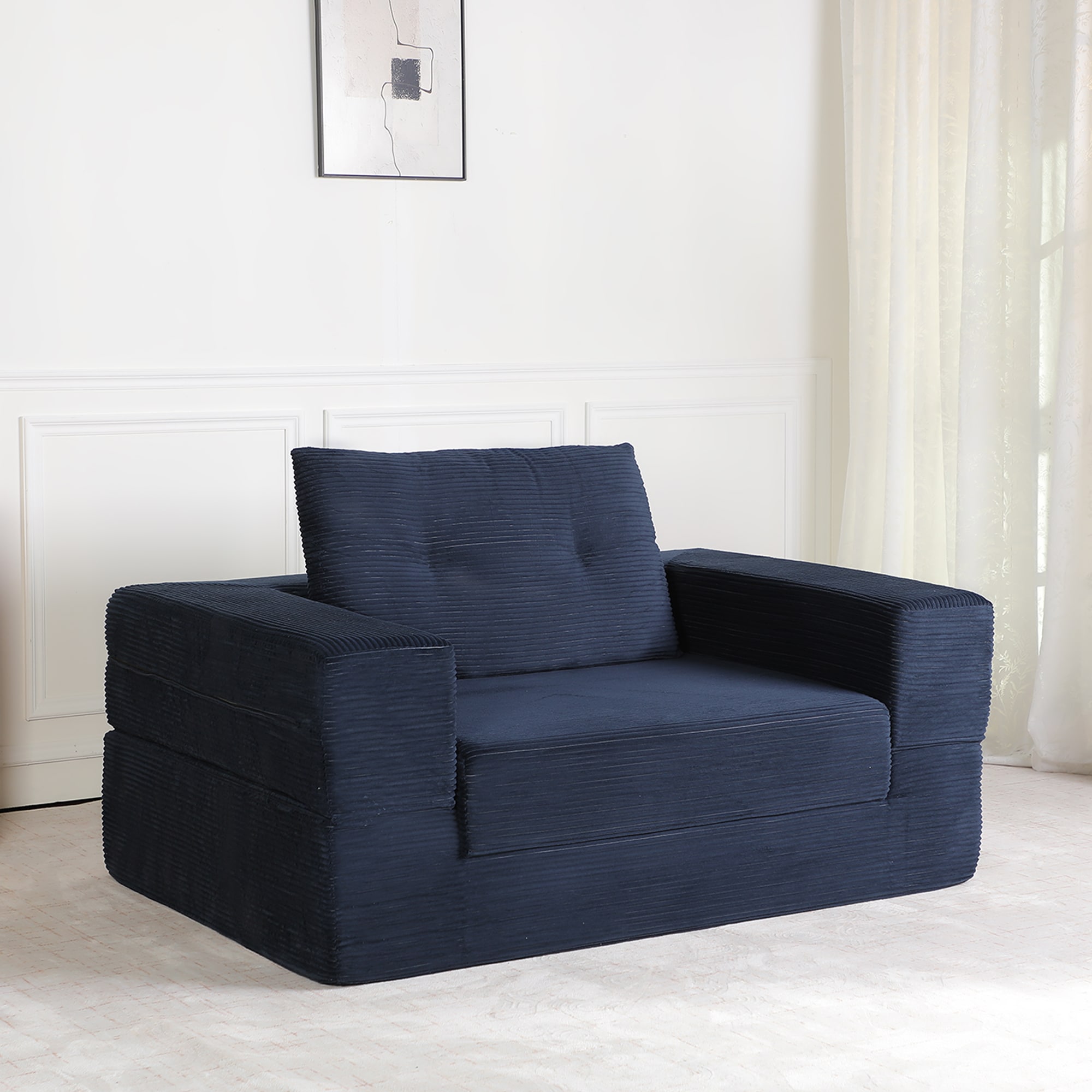 Orthopaedic Compression Sofa Bed For Adults And Pets Dark Blue_voghion.com